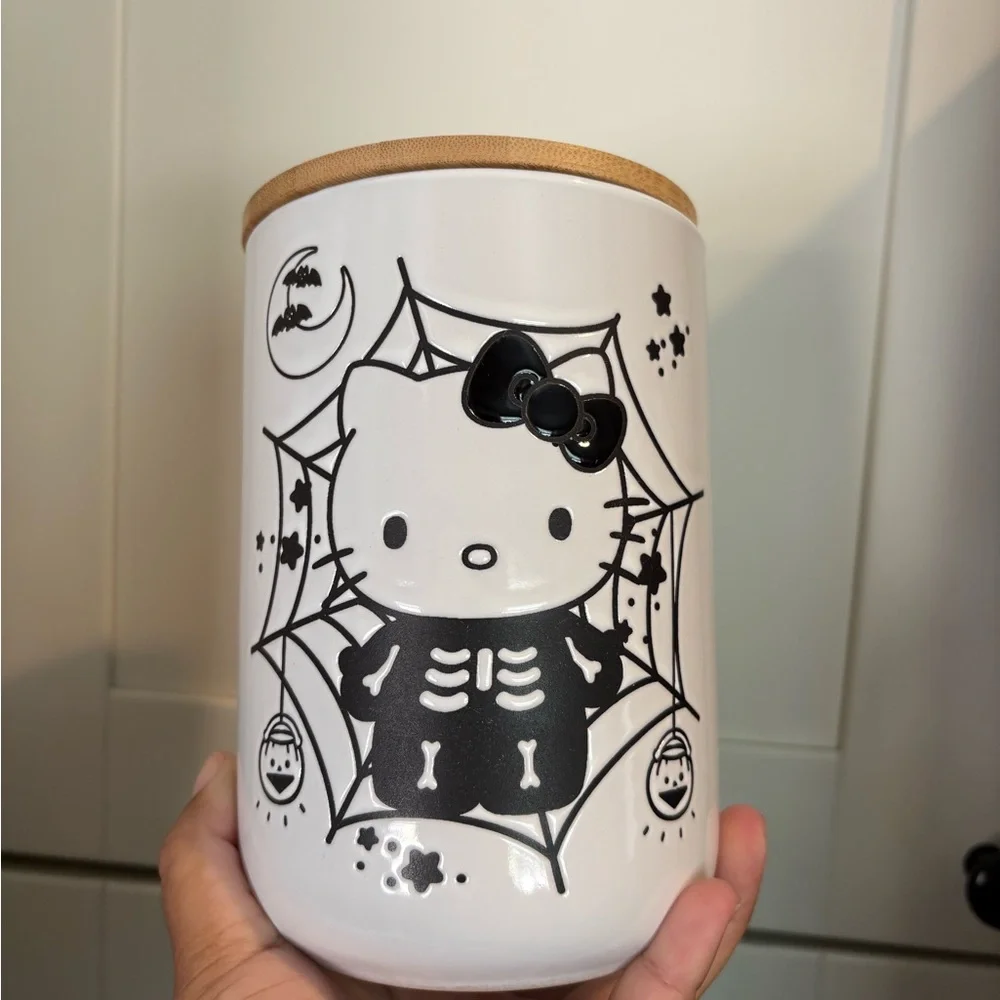 Hello Kitty Black and White Ceramic Halloween Canister